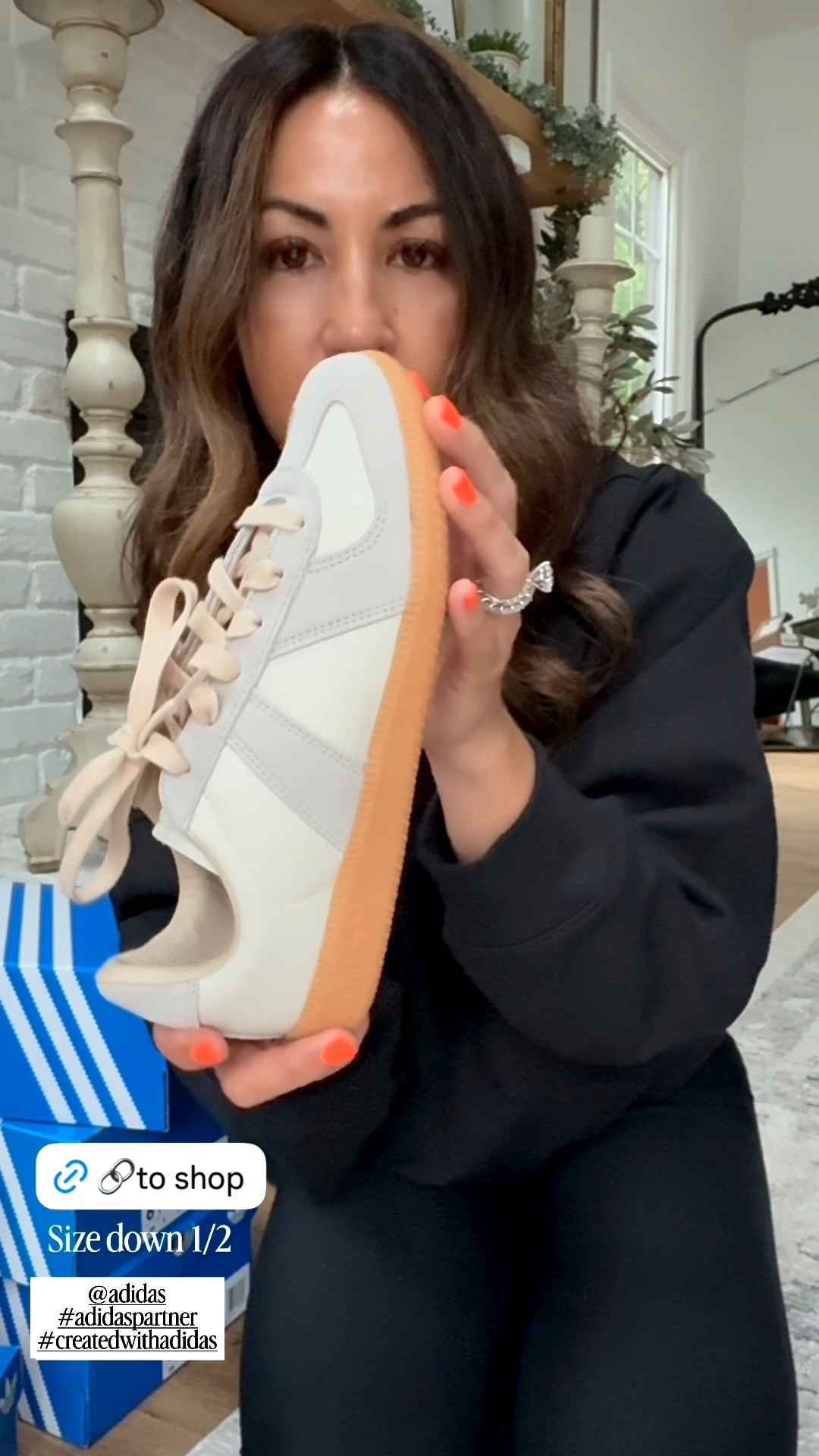 Adidas sneakers size down half
#adidaspartner #createdwithadidas @adidas

#LTKOver40
