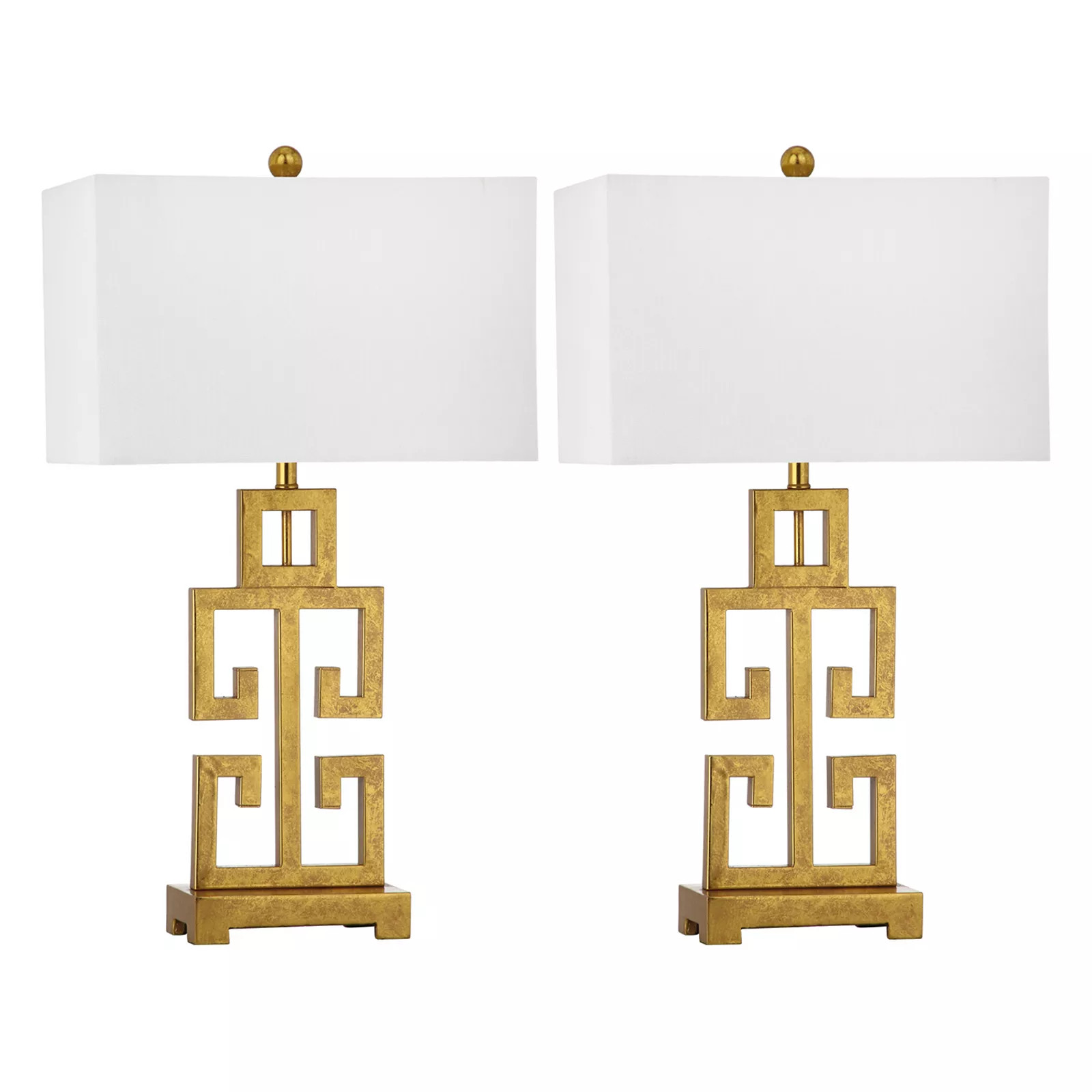 Safavieh 2-piece Greek Key Table Lamp Set, Gold | Kohl's