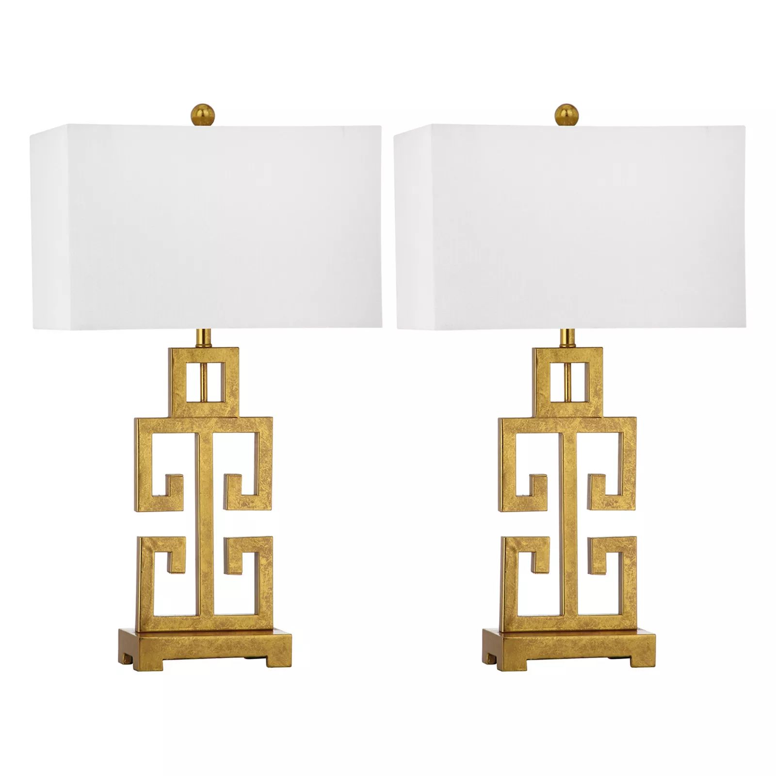 Safavieh 2-piece Greek Key Table Lamp Set, Gold | Kohl's