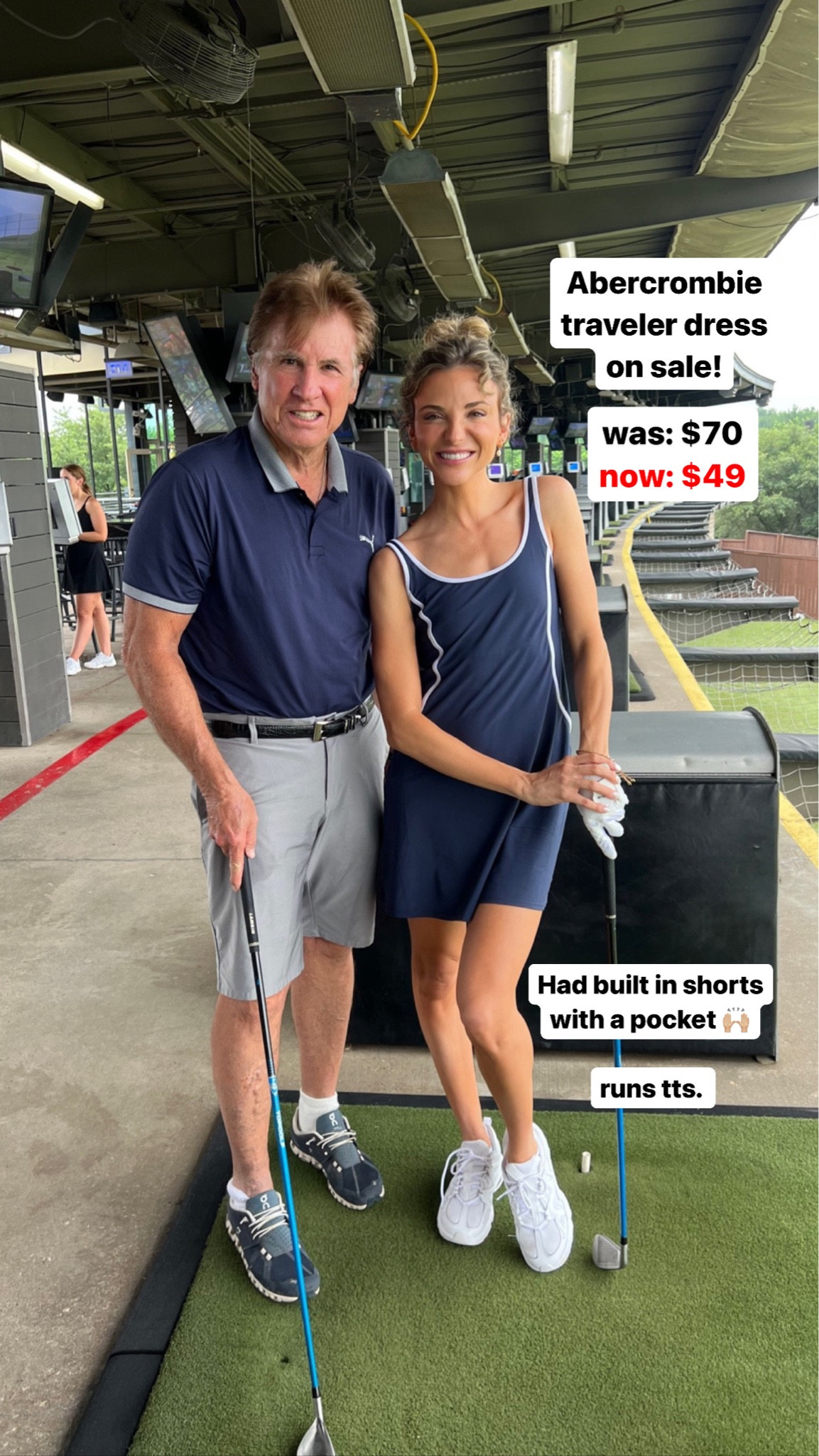 Abercrombie traveler mini dress on sale for under $50! Such a good workout dress and it has built in shorts!!

#LTKfitness #LTKfindsunder50 #LTKsalealert