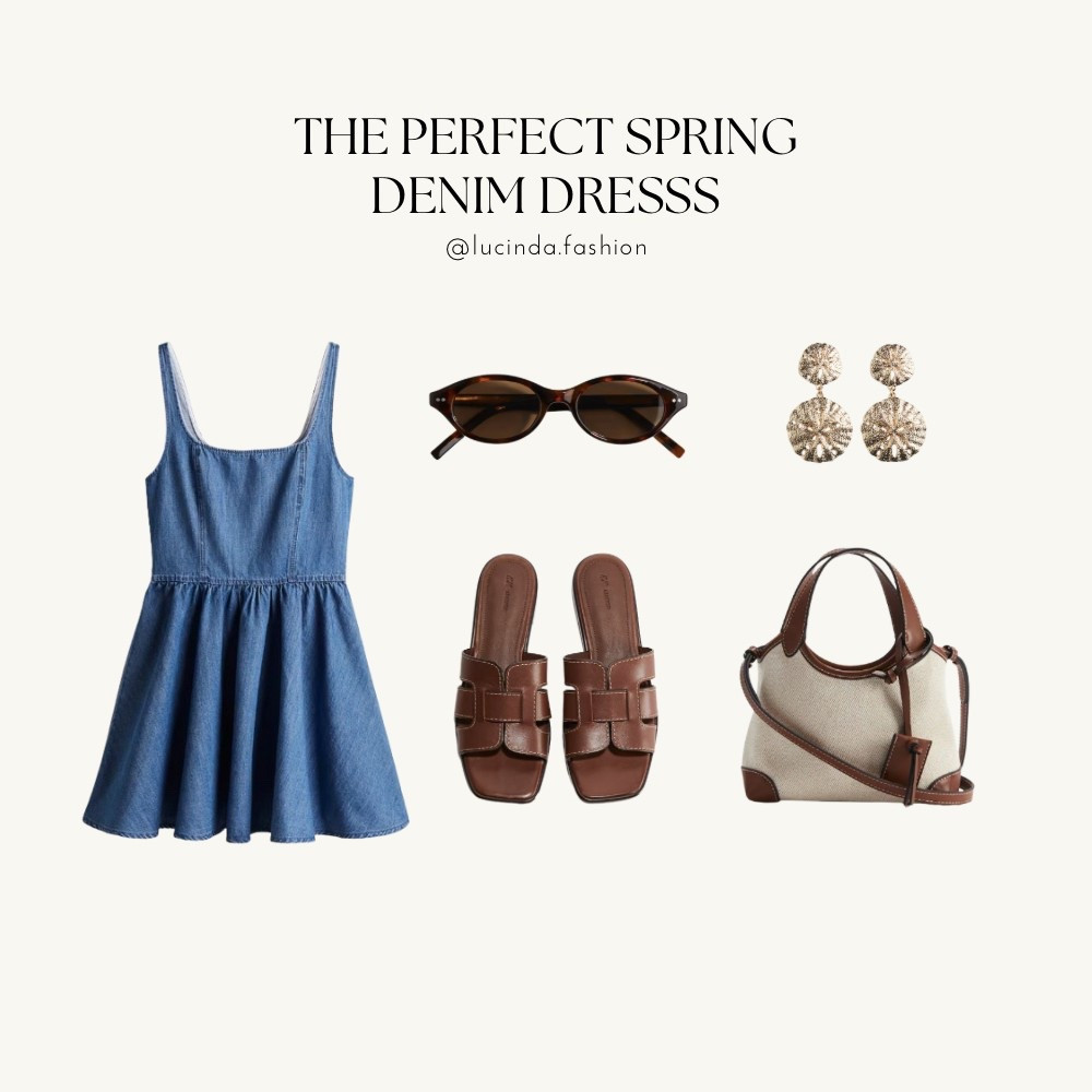 The perfect spring denim dress 🤎✨

This  dress is just stunning for the spring / summer 🫶 

Denim dress sandles sunglasses earrings handbag 

#LTKspring #LTKuk #LTKeurope