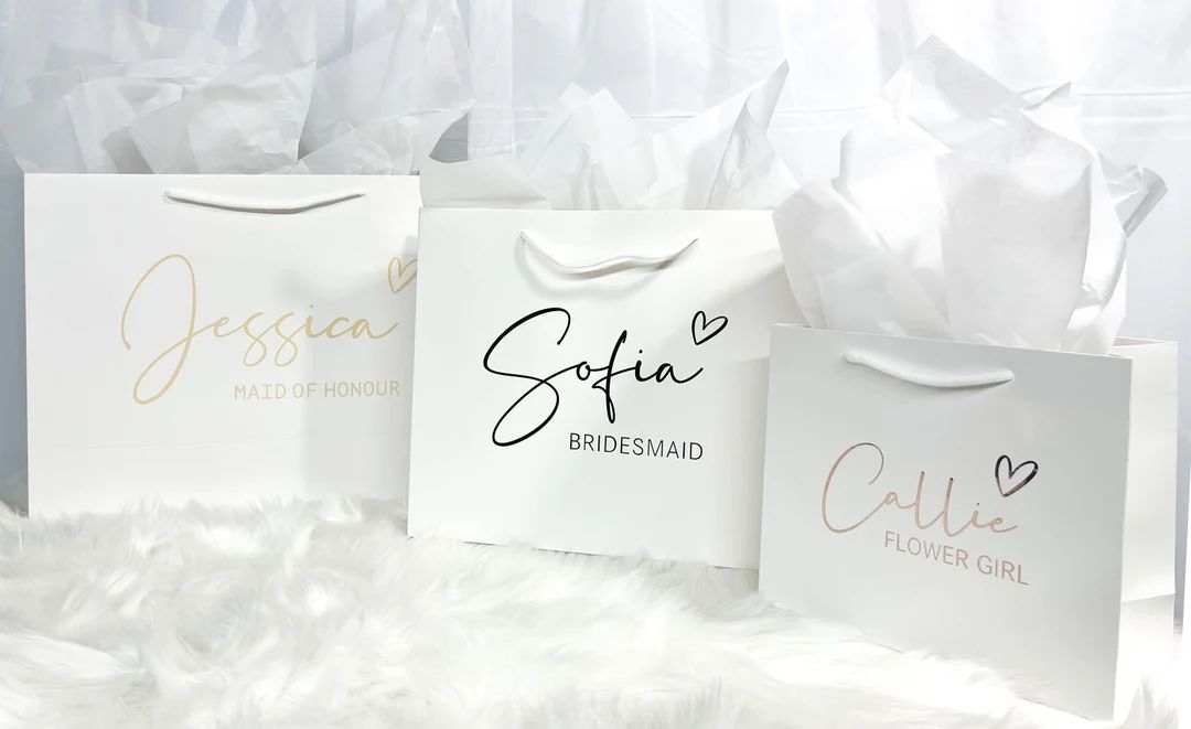 Personalised Wedding Gift Bag, Bridesmaid Bag, Bridesmaid Gift Bag, Gift Bag for Wedding, Bride G... | Etsy (US)
