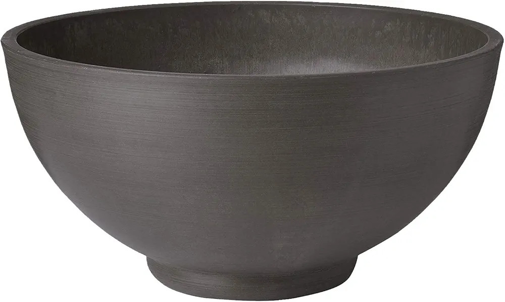 Arcadia Garden Products PSW K40DC Simplicity Round Bowl, 16 by 8-Inch, Dark Charcoal | Amazon (US)