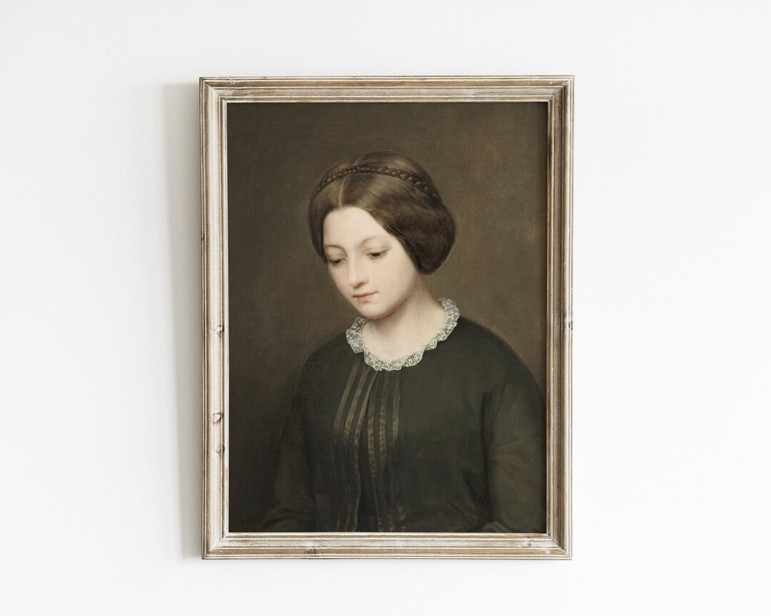 Vintage Moody Female Portrait Neutral Woman Portrait - Etsy | Etsy (US)