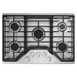Cafe 30 in. Gas Cooktop in Stainless Steel with 5 Burners and an 18,000 BTU Burner CGP70302NS1 - ... | The Home Depot