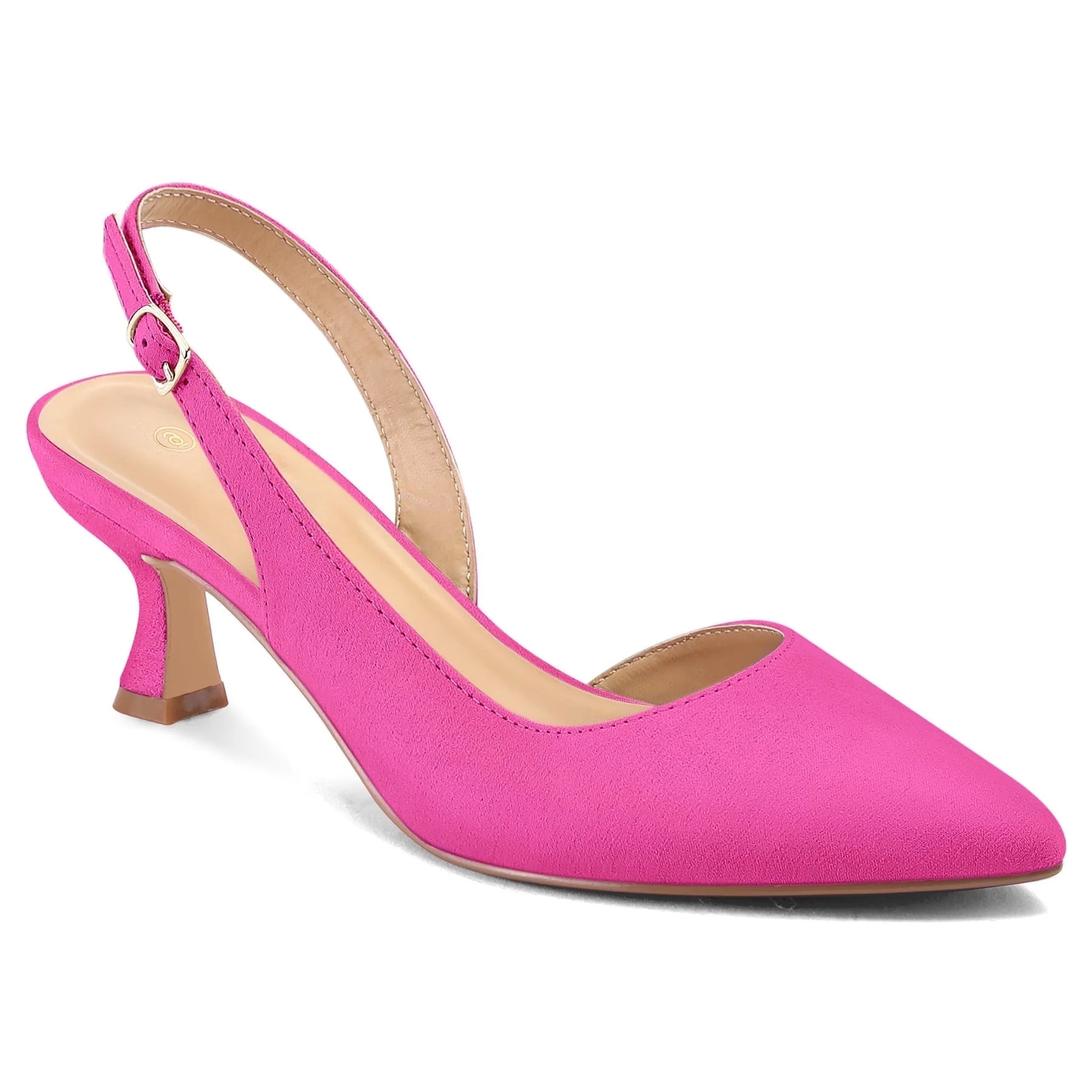 Pennysue Women's Slingback Heels Hot Pink Pointed Toe Dress Pumps 7.5M | Walmart (US)