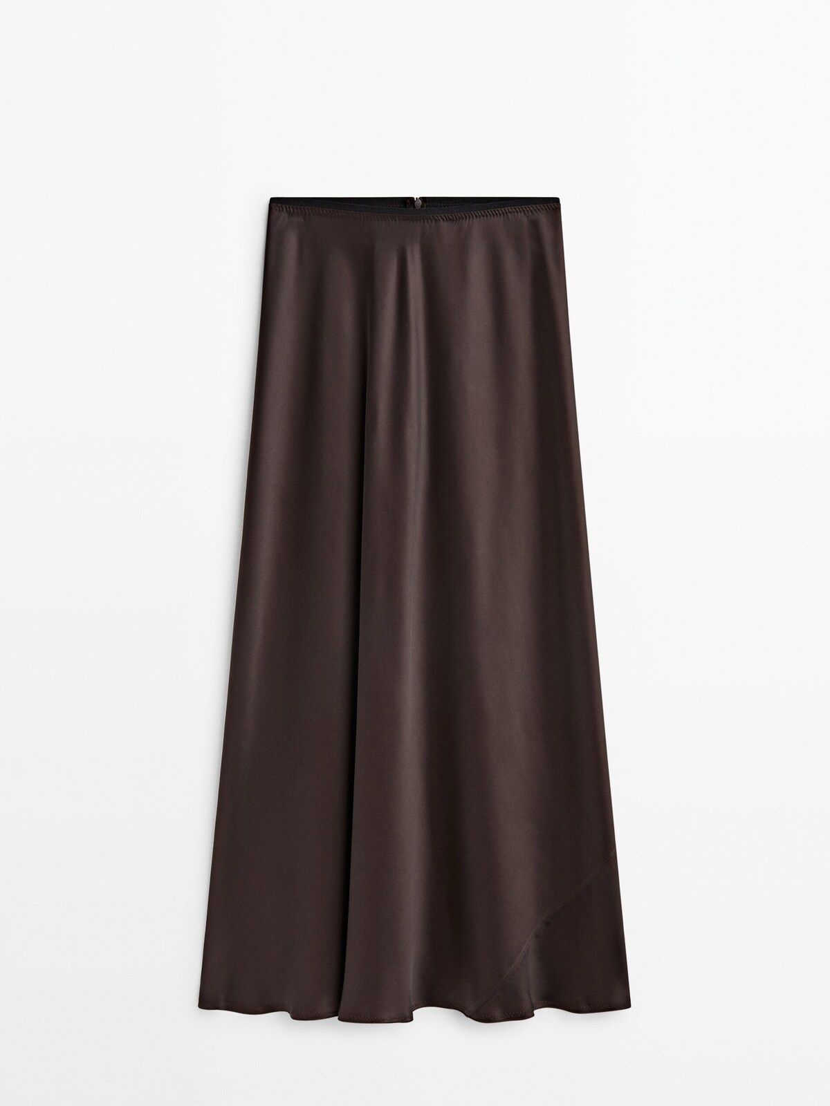 Camisole satin midi skirt | Massimo Dutti UK