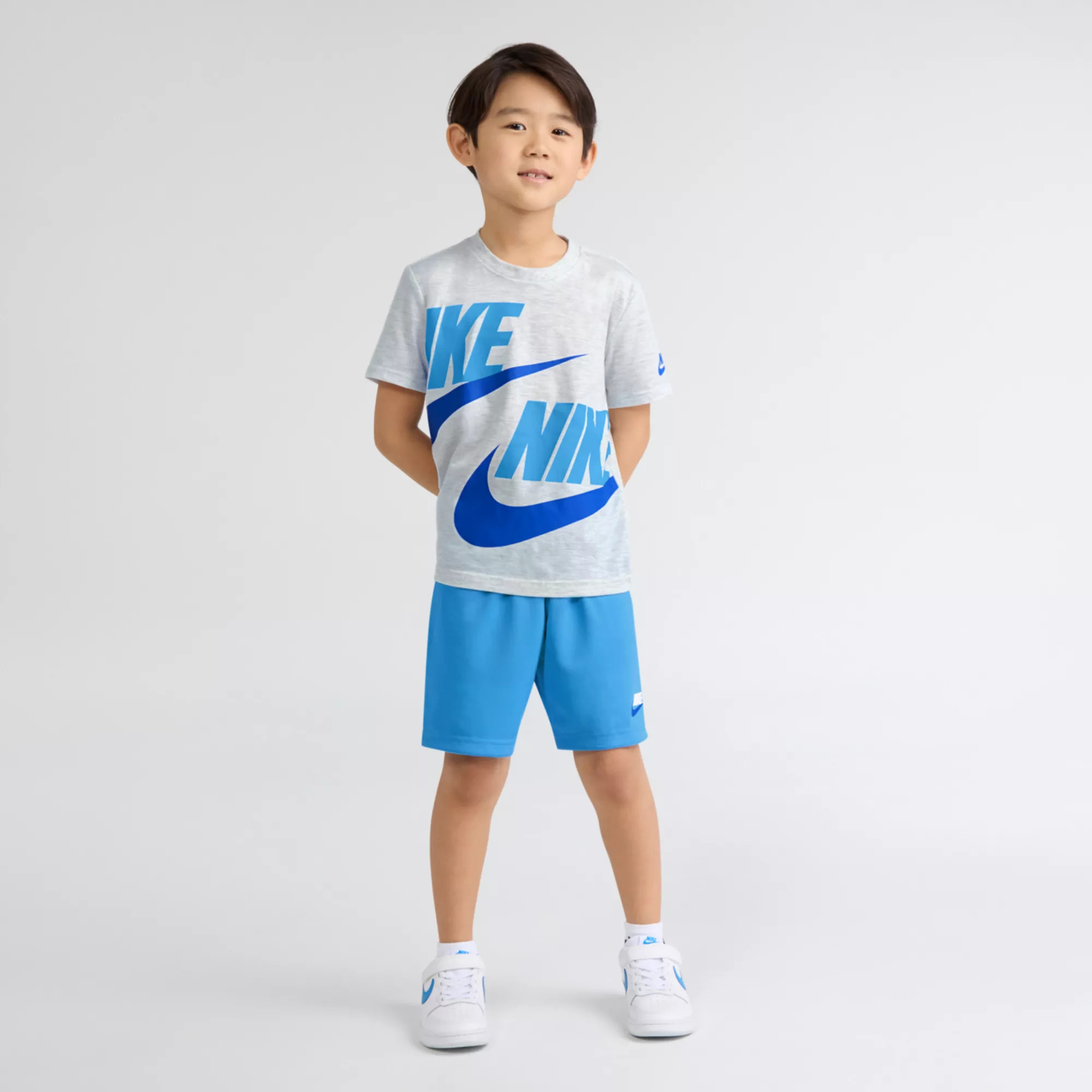 Boys 4-7 Nike Big Double-Logo Graphic Tee & Logo Shorts Set | Kohl's