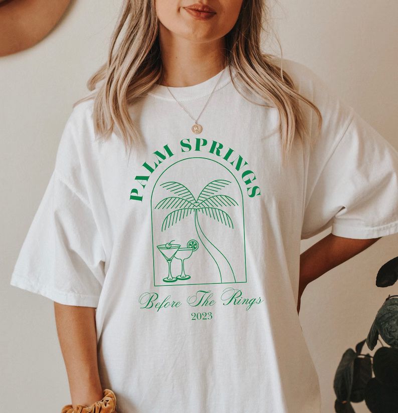 Palm Springs Before the Rings Bachelorette Party Tee Bridal - Etsy | Etsy (US)
