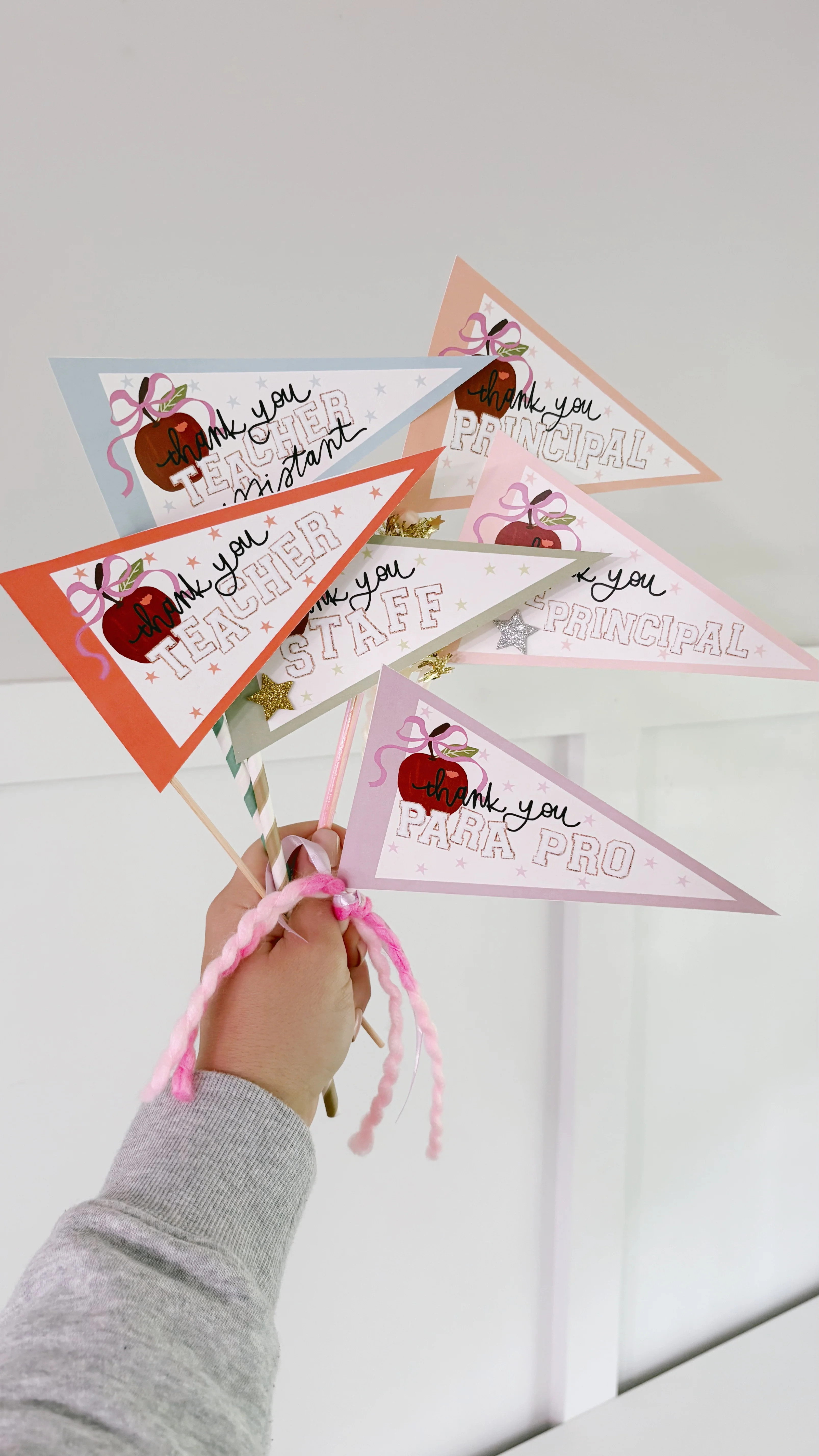 Teacher Appreciation tags + flags | The Letter Vee