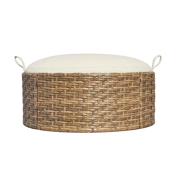 Beautiful Wicker Outdoor Reversible-Top Outdoor Ottoman and Coffee Table with Cover by Drew Barry... | Walmart (US)