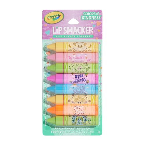 Lip Smacker Crayola Party Pack - 8 Moisturizing Lip Balms, Fun Flavors, Hydrating & Protecting, Glossy Finish - Cruelty-Free | Amazon (US)