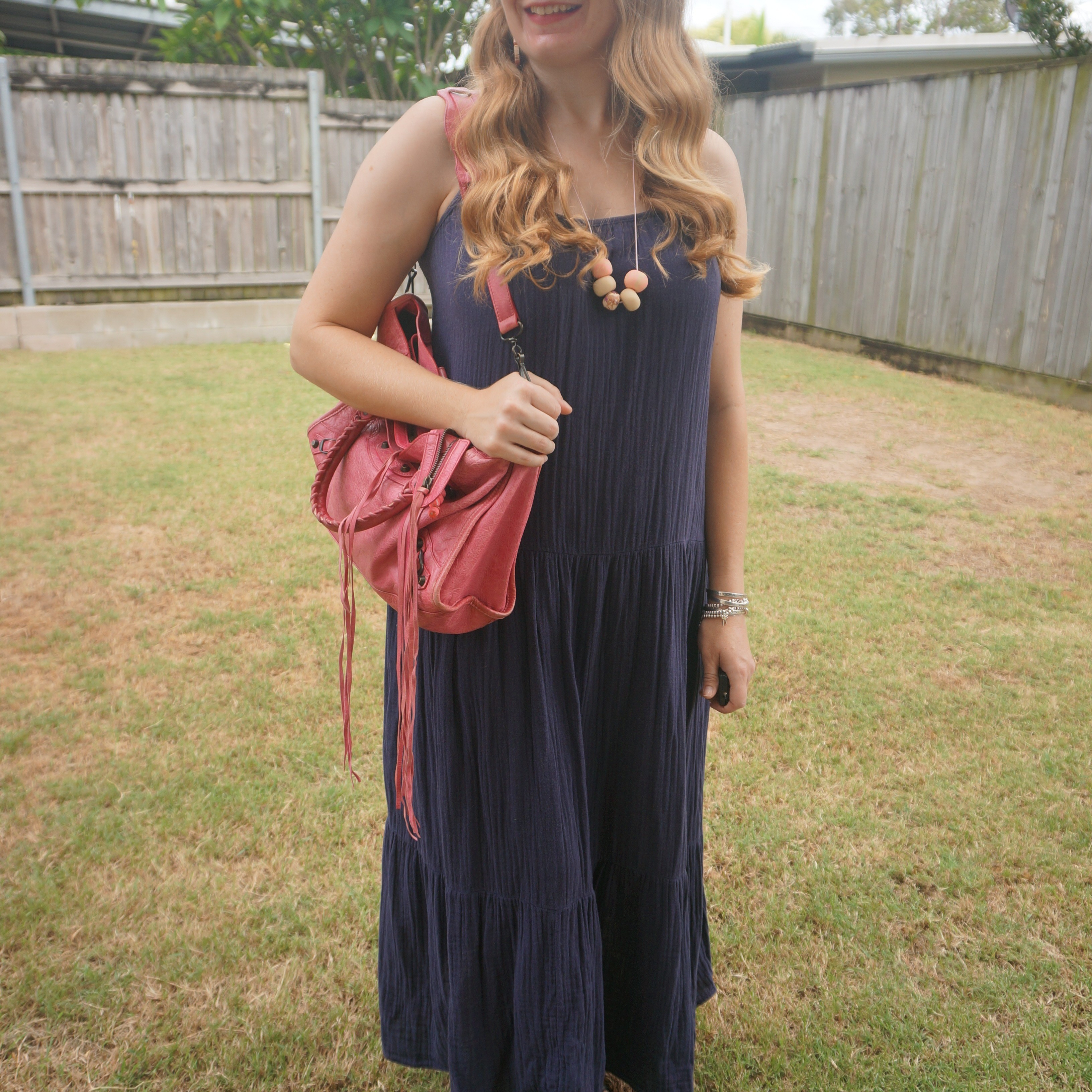 Anko Kmart navy tiered maxi dress with sorbet pink Balenciaga city bag 💙💕

#LTKbag #LTKsummer #LTKaustralia