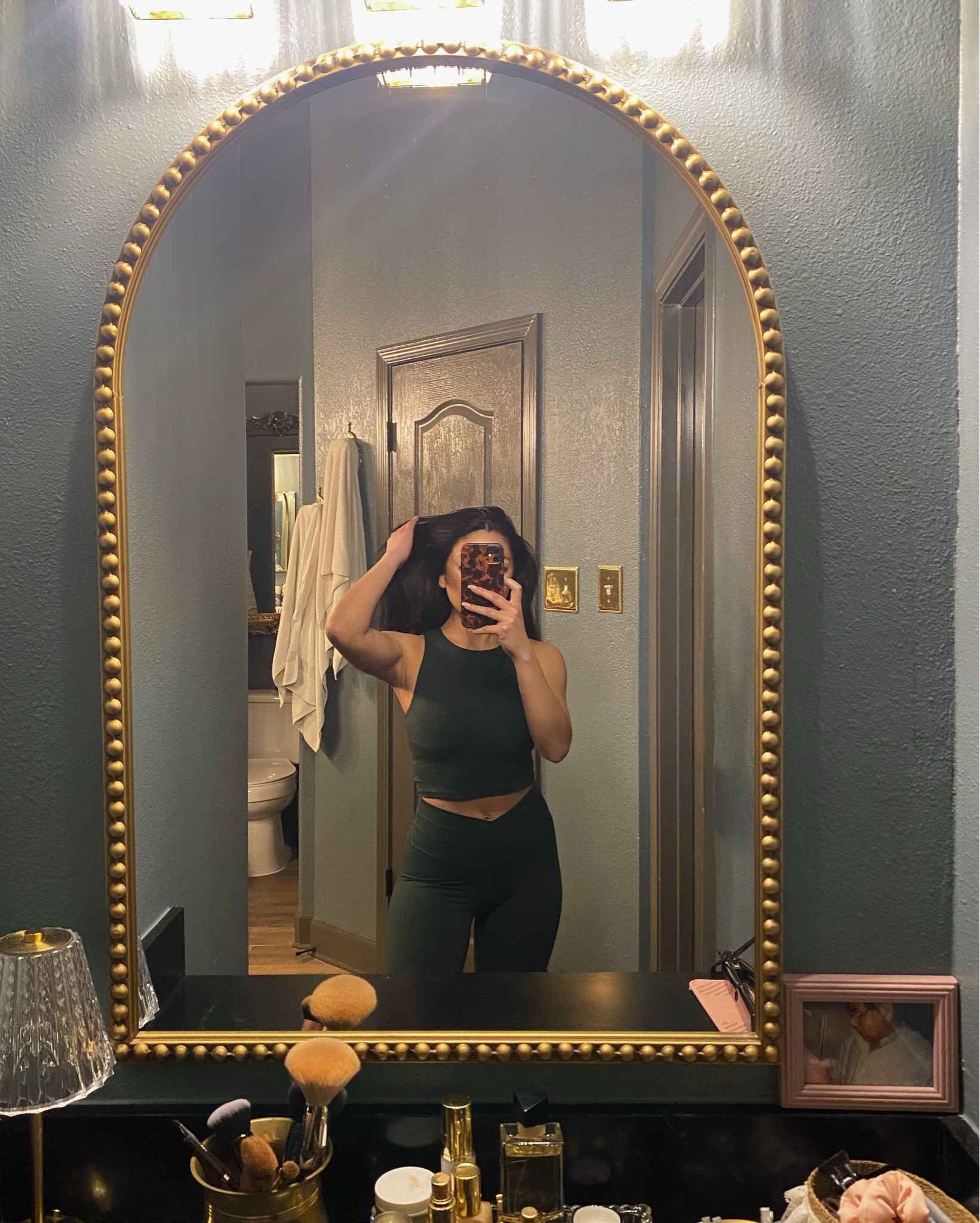 Aerie workout sets are my favorite! I have several colors. They’re comfortable and the crossover waist band on the leggings is so flattering. #workoutset #aerie #workoutoutfit 

#LTKFitness #LTKActive #LTKFindsUnder50