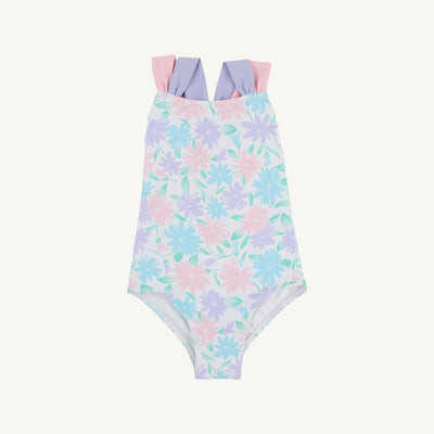 Seabrook Bathing Suit - Glastonbury Blooms with Palm Beach Pink & Lauderdale Lavender | The Beaufort Bonnet Company