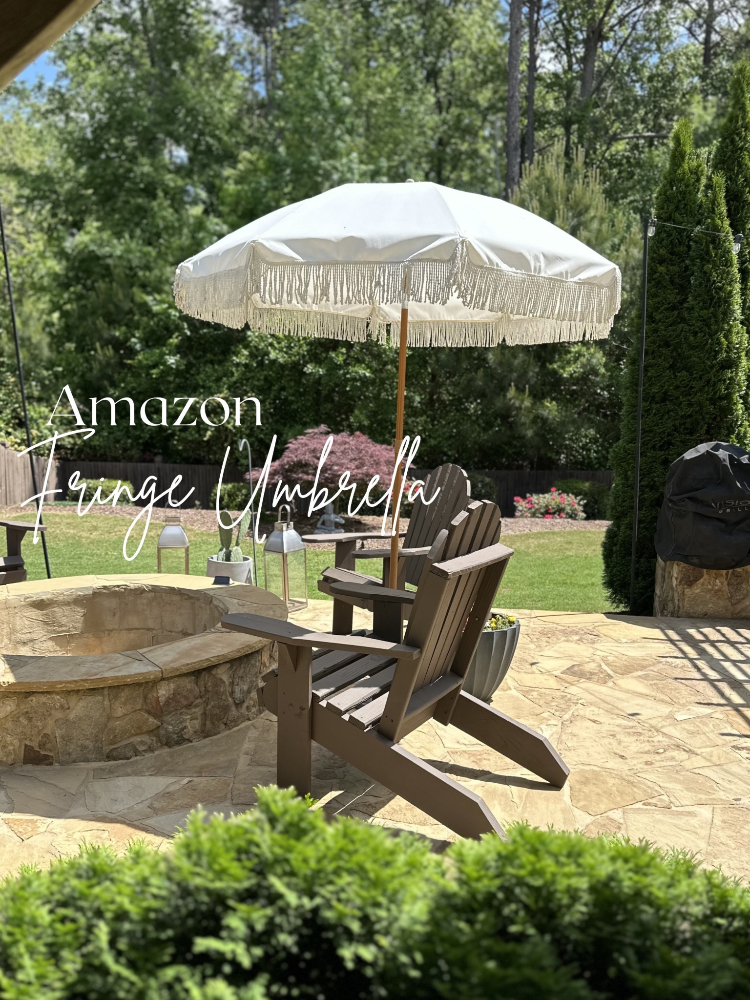 Boho chic, yes please!  Super affordable and instantly upgrades the backyard or patio space. Under $100 on Amazon ✨

#outdoorumbella #fringeumbrella #patiodecor #backyard #boho #amazonfinds

#LTKHome