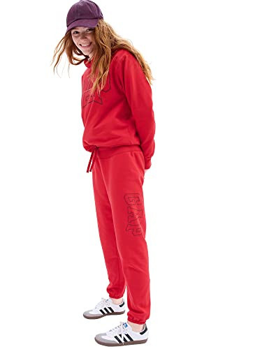 GAP Womens Oversized Logo Fleece Joggers Sweatpants, Modern Red, X-Small US | Amazon (US)