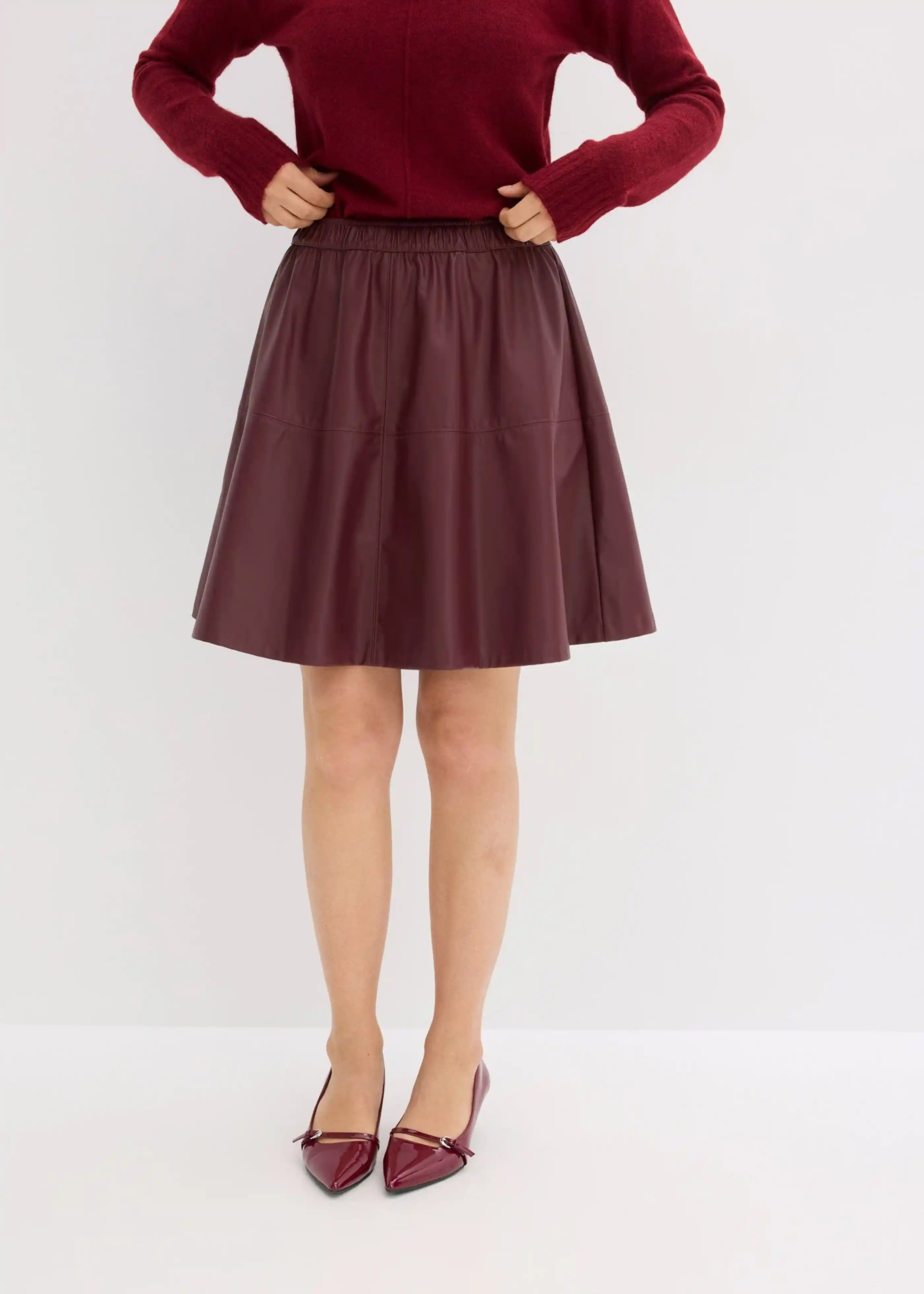 Kurzer Lederimitat-Rock | Bonprix DE