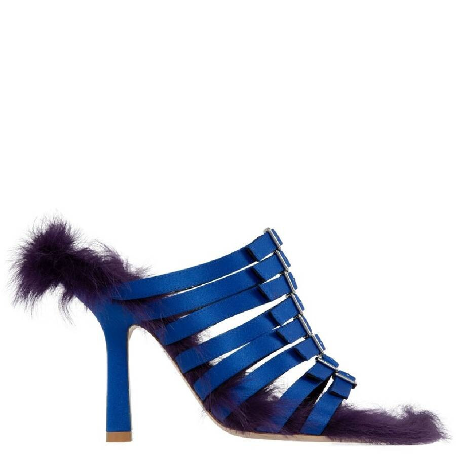Satin Feather Square Toe Sandals, brand size 35 (US Size 5) | Jomashop.com & JomaDeals.com