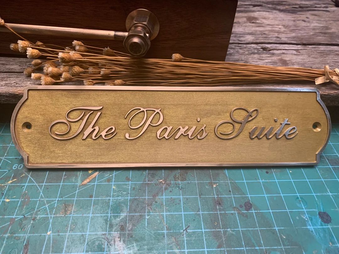 Custom Brass Door Signs & Plaques Any Language Plaques - Etsy | Etsy (US)