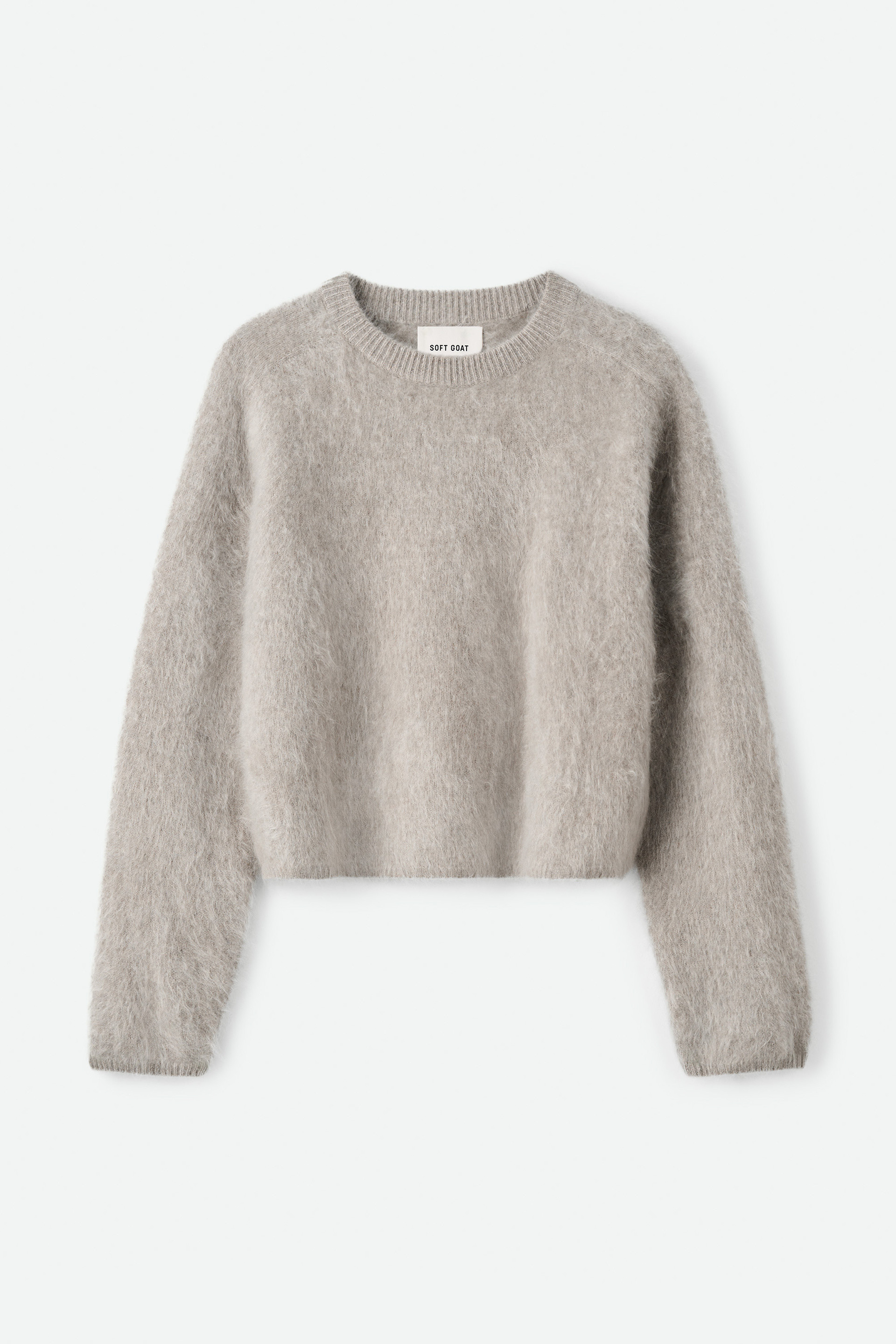 Brushed crewneck - Crewnecks - Greige | Soft Goat | Soft Goat
