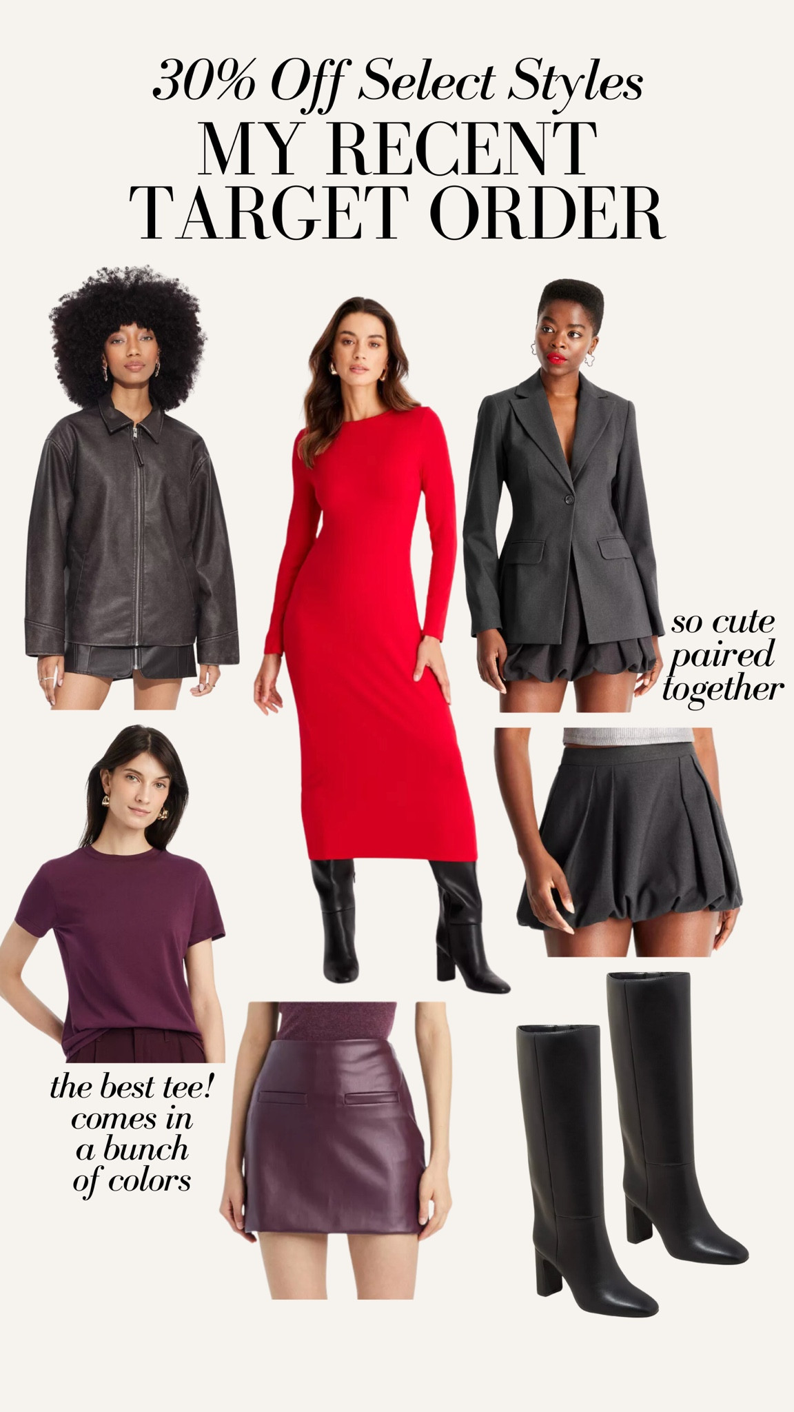 My recent Target order - all under $50 and select styles 30% off!! Fall outfit, fall style, target find, target dress, target outfit, target skirt, target boots, fall trends, target circle week

#LTKFindsUnder50 #LTKStyleTip #LTKSaleAlert