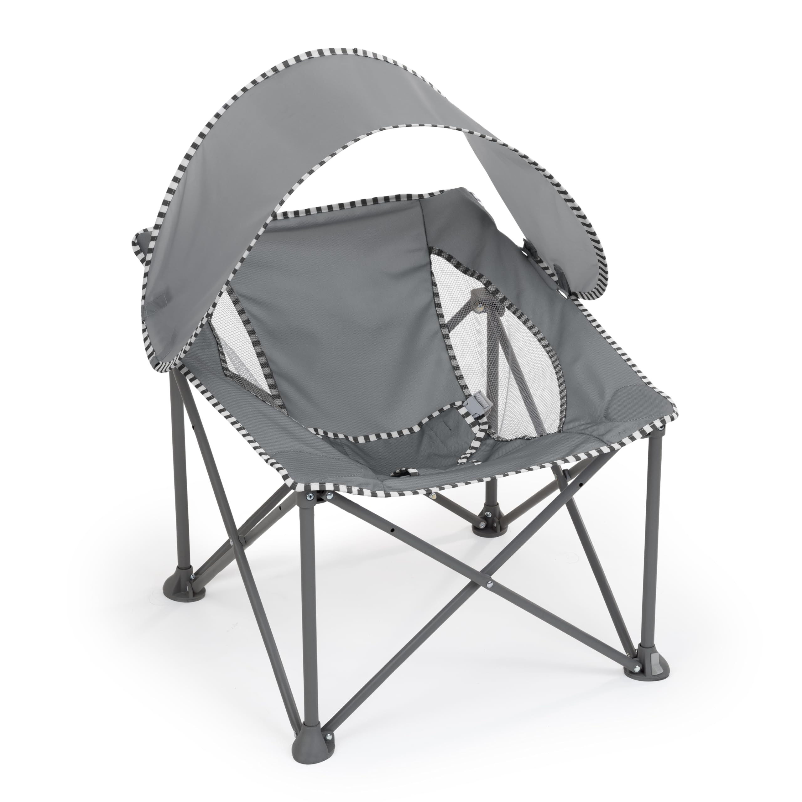 Bright Starts Pop 'N Chill Travel Seat, Indoor/Outdoor Use, Infant Seat with UPF 50+ Canopy, Grey... | Amazon (US)