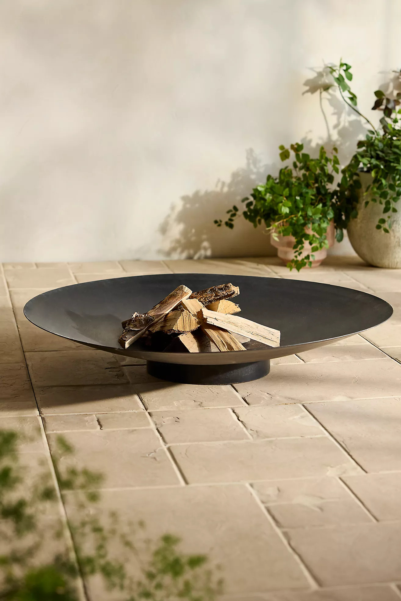 Weathering Steel Low Bowl Fire Pit | Anthropologie (US)