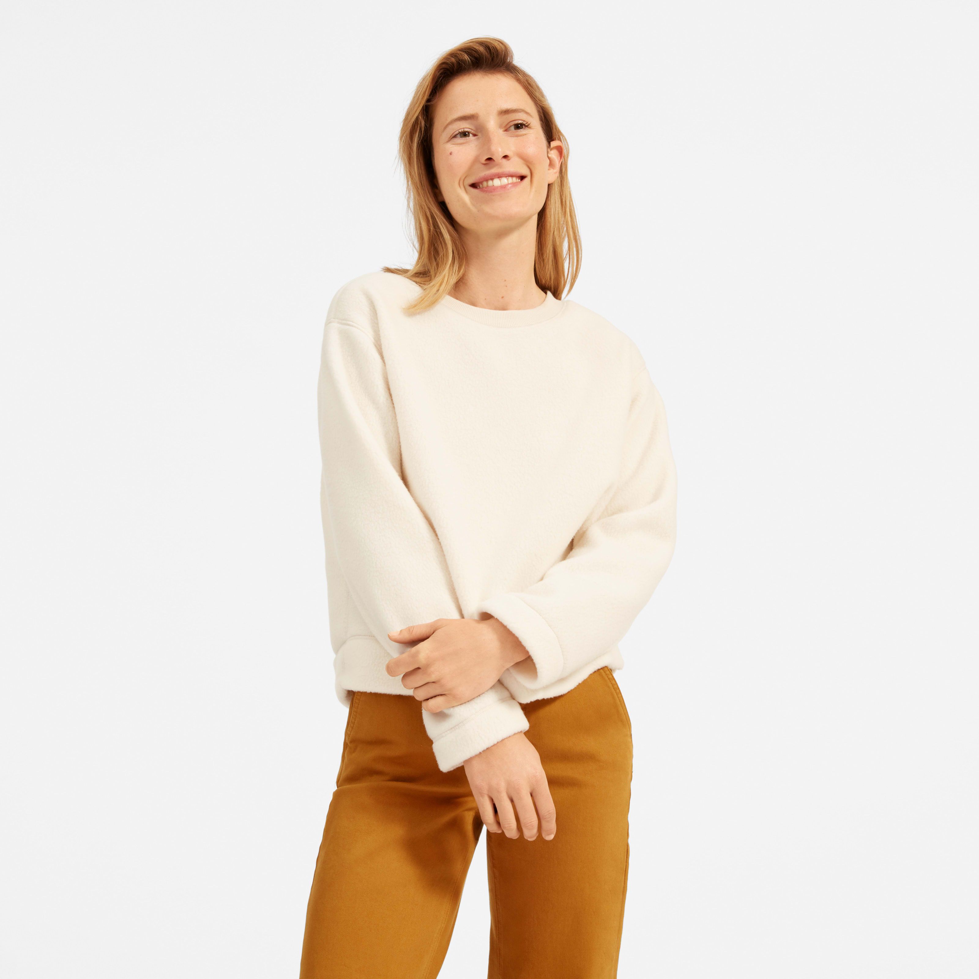 Women's ReNew Plush Fleece Sweatshirt by Everlane in Bone, Size XL | Everlane