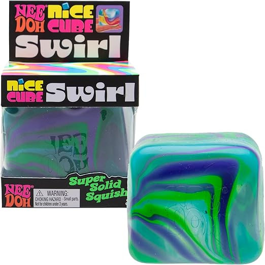 Schylling NeeDoh Nice Cube Swirl - Sensory Toy with a Super Solid Squish - Unique, Swirling Color... | Amazon (US)