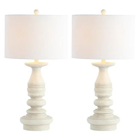 Safavieh Jareth Antique 29 in. H Table Lamp, White Wash, Set of 2 | Walmart (US)