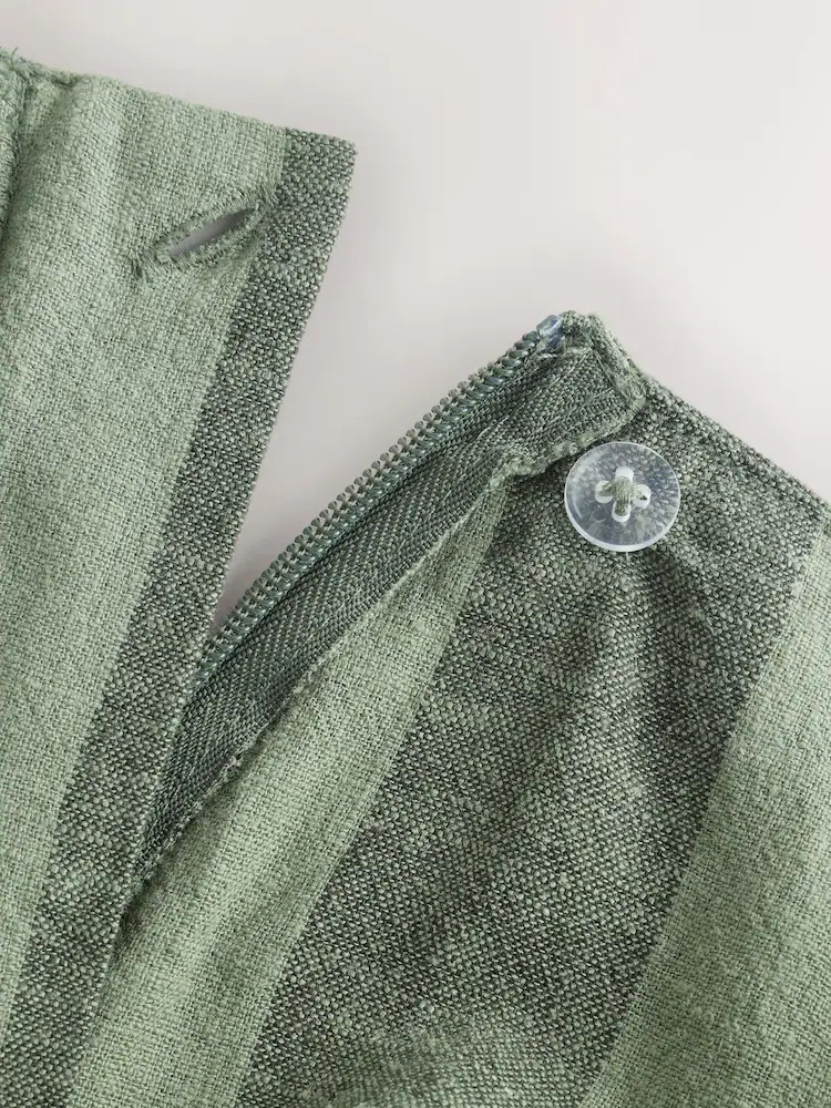 Khaki Green Stripe Drop Waist Linen Blend Maxi Skirt | Next US
