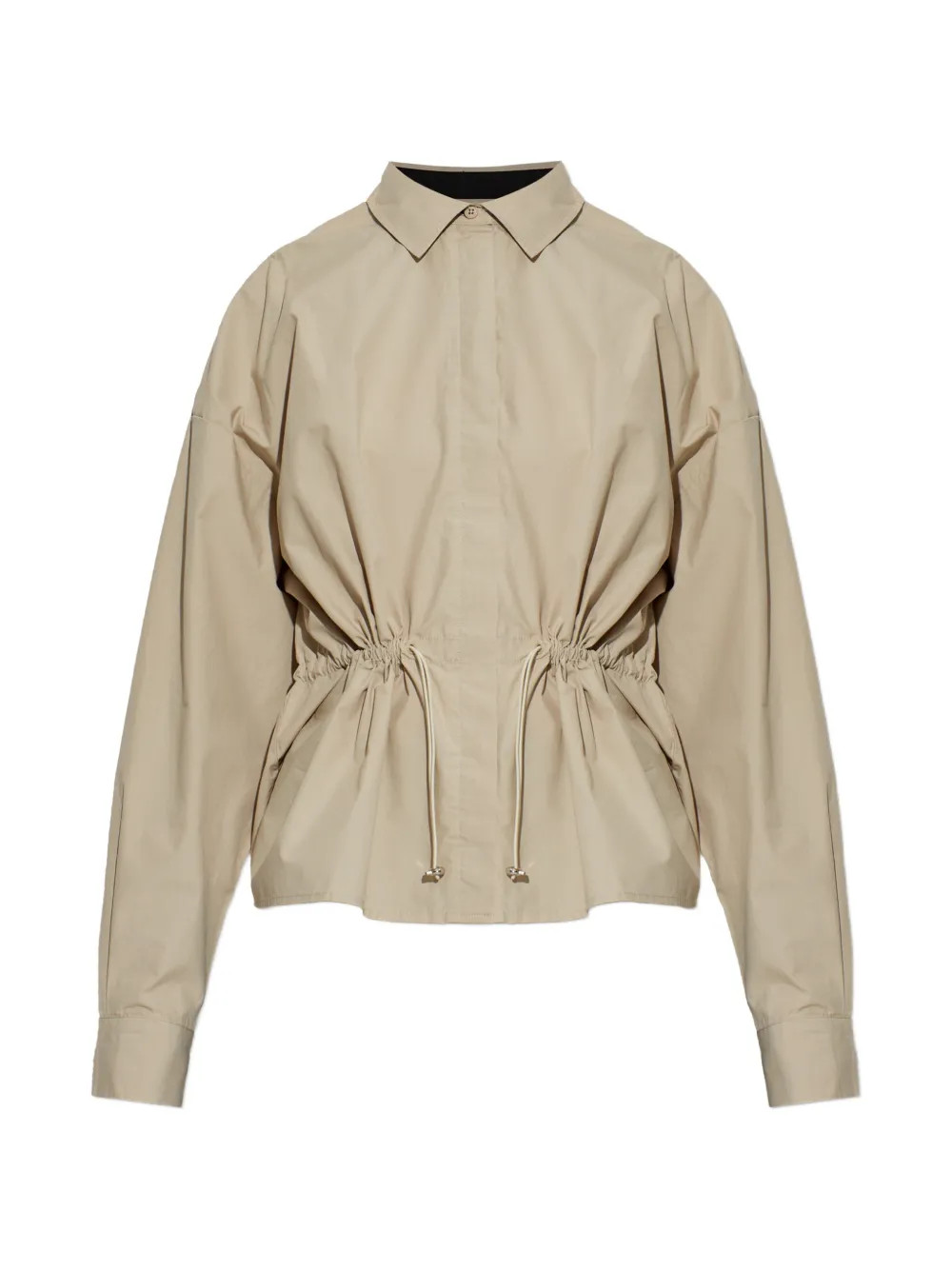 RETHINKIT STUDIOS drawstring cotton shirt - Neutrals | Farfetch Global
