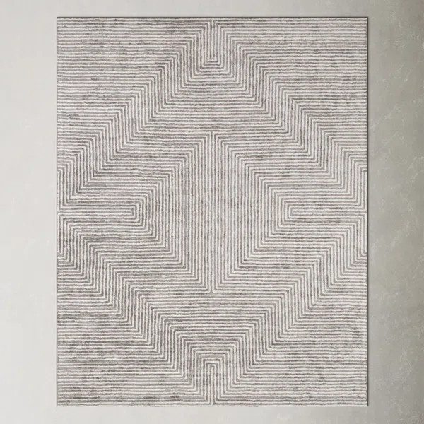 Balos Hand Tufted Viscose Geometric Indoor Rug | AllModern