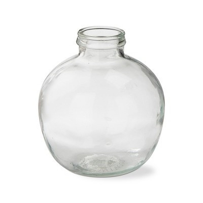 tagltd Large Recycled Glass Jar Vase Decorative Novelty Vase Clear Summer Home Decor 13.8 in h x 12.6 in dia Hand Wash Only | Target