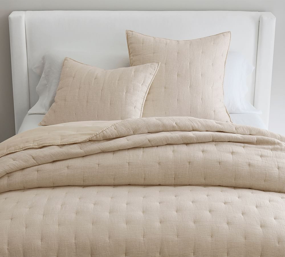 Belgian Flax Linen Waffle Quilt | Pottery Barn (US)