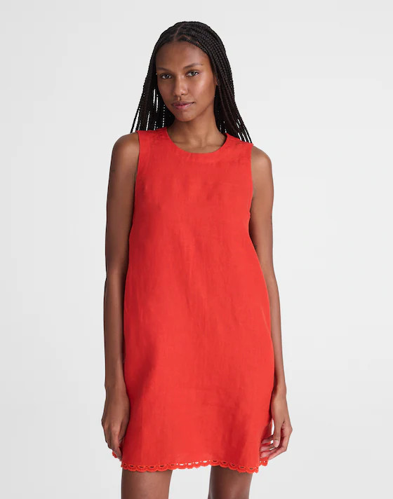 Mini Shift Dress in 100% Linen | Madewell