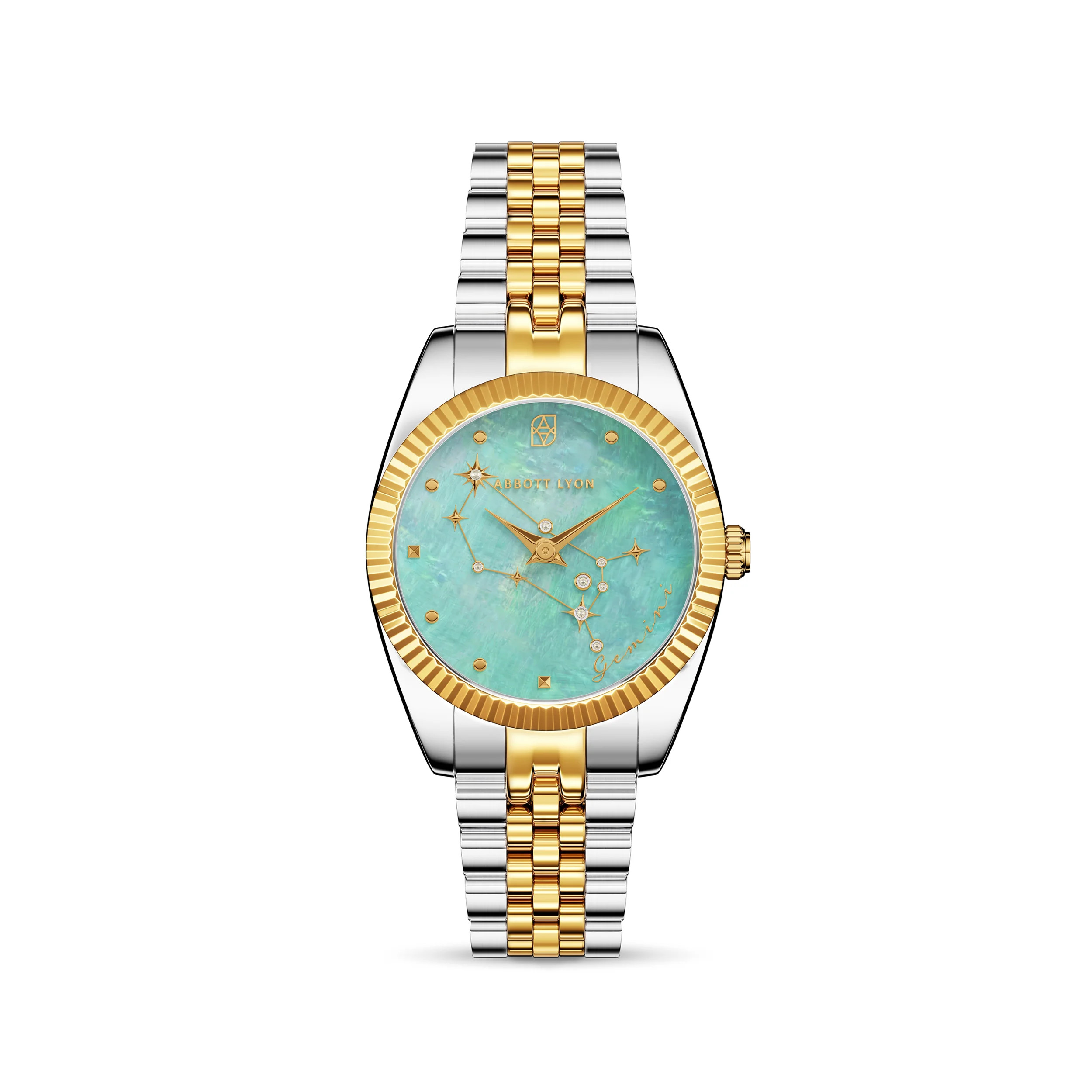 Belgravia 30 Aqua Zodiac Watch (Gold/Silver) | Abbott Lyon