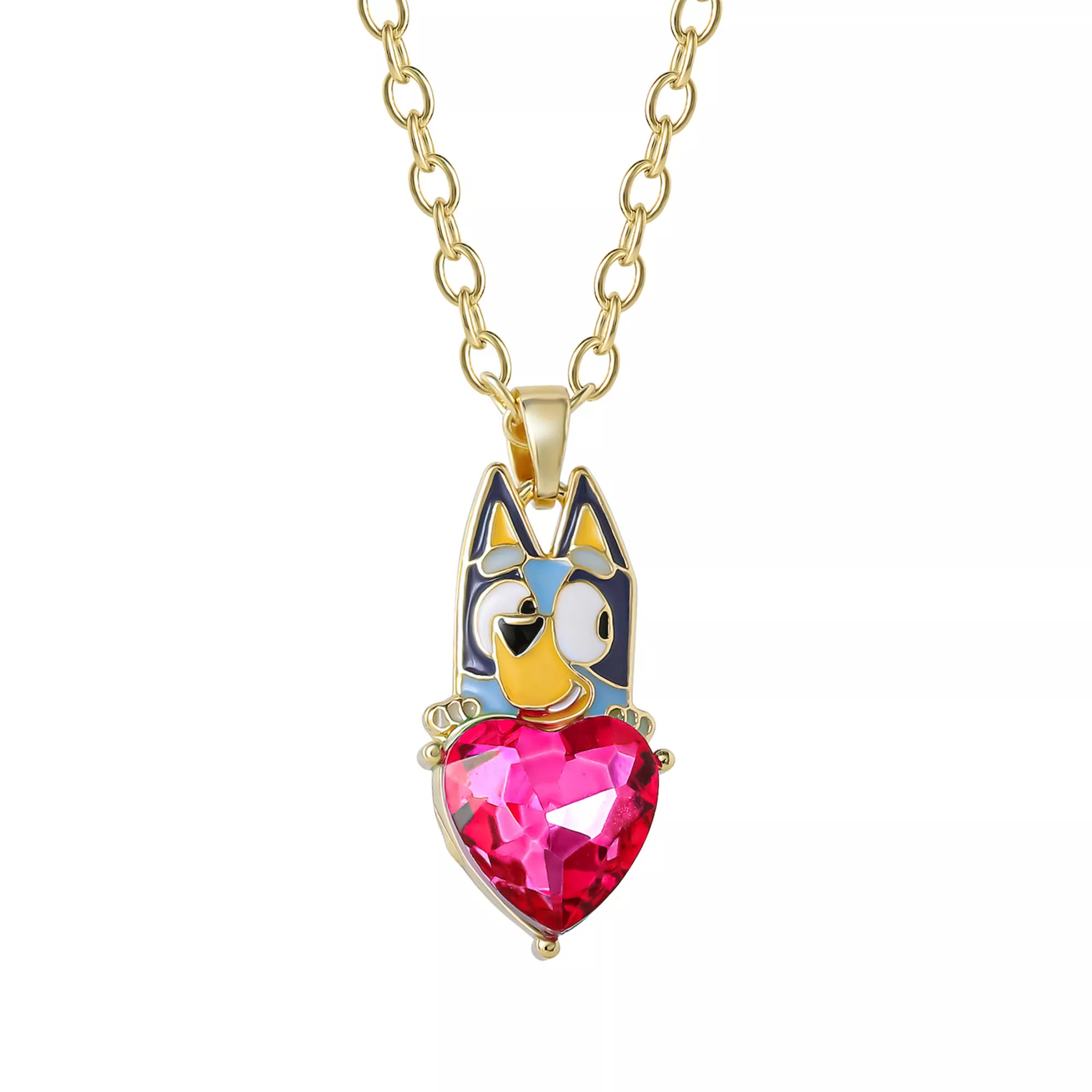Bluey 18k Gold Plated Crystal Heart Pendant Necklace | Kohl's
