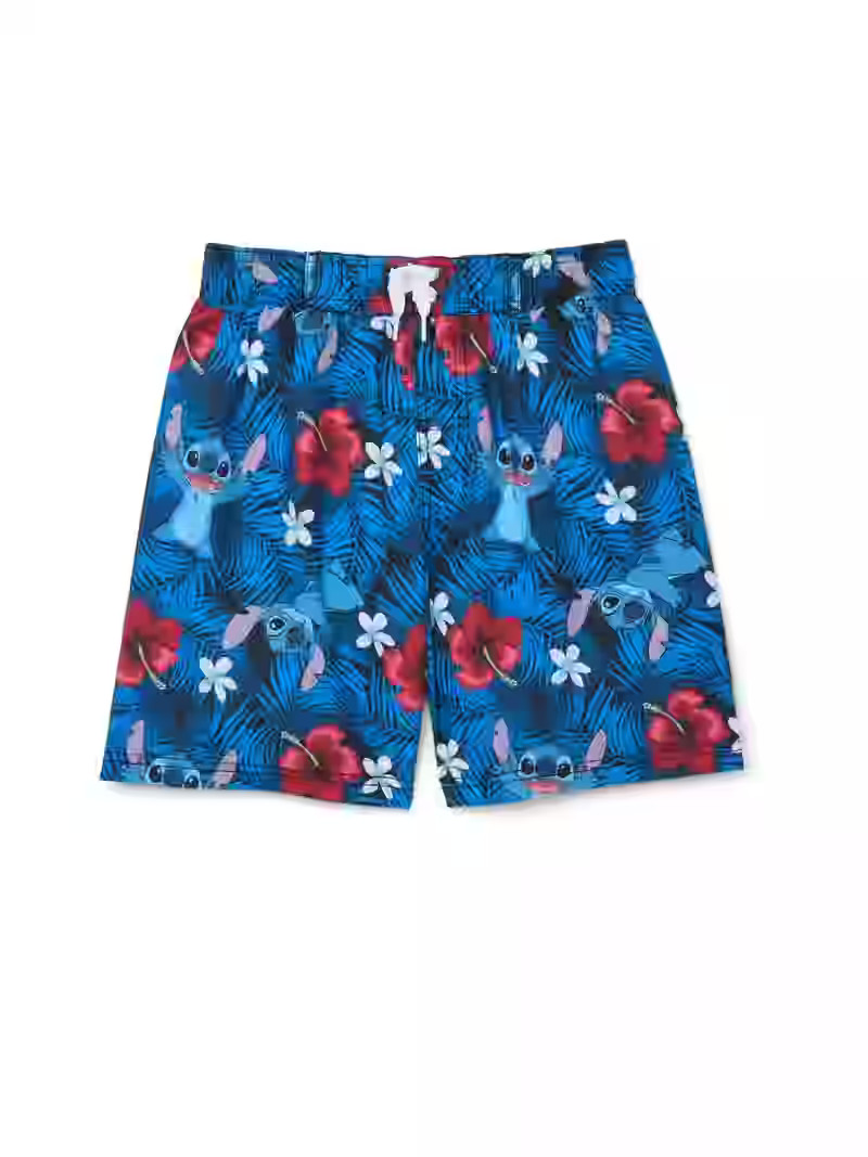 Stitch Boys Swim Shorts, Size 4-12 | Walmart (US)