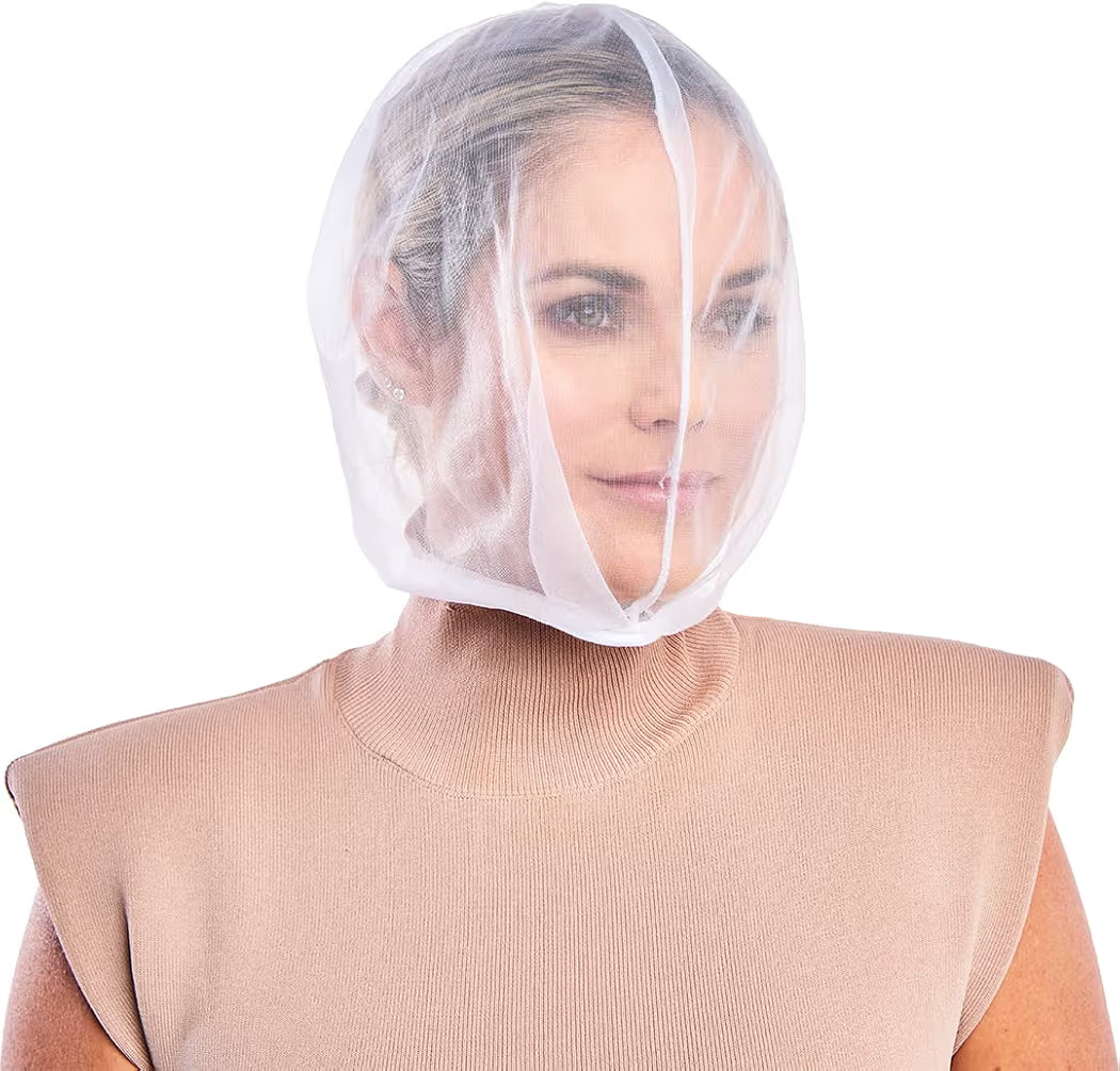 Betty Dain Makeup Protector Hood, Protects Hair and Make Up While Getting Dressed, Nylon Chiffon,... | Amazon (US)