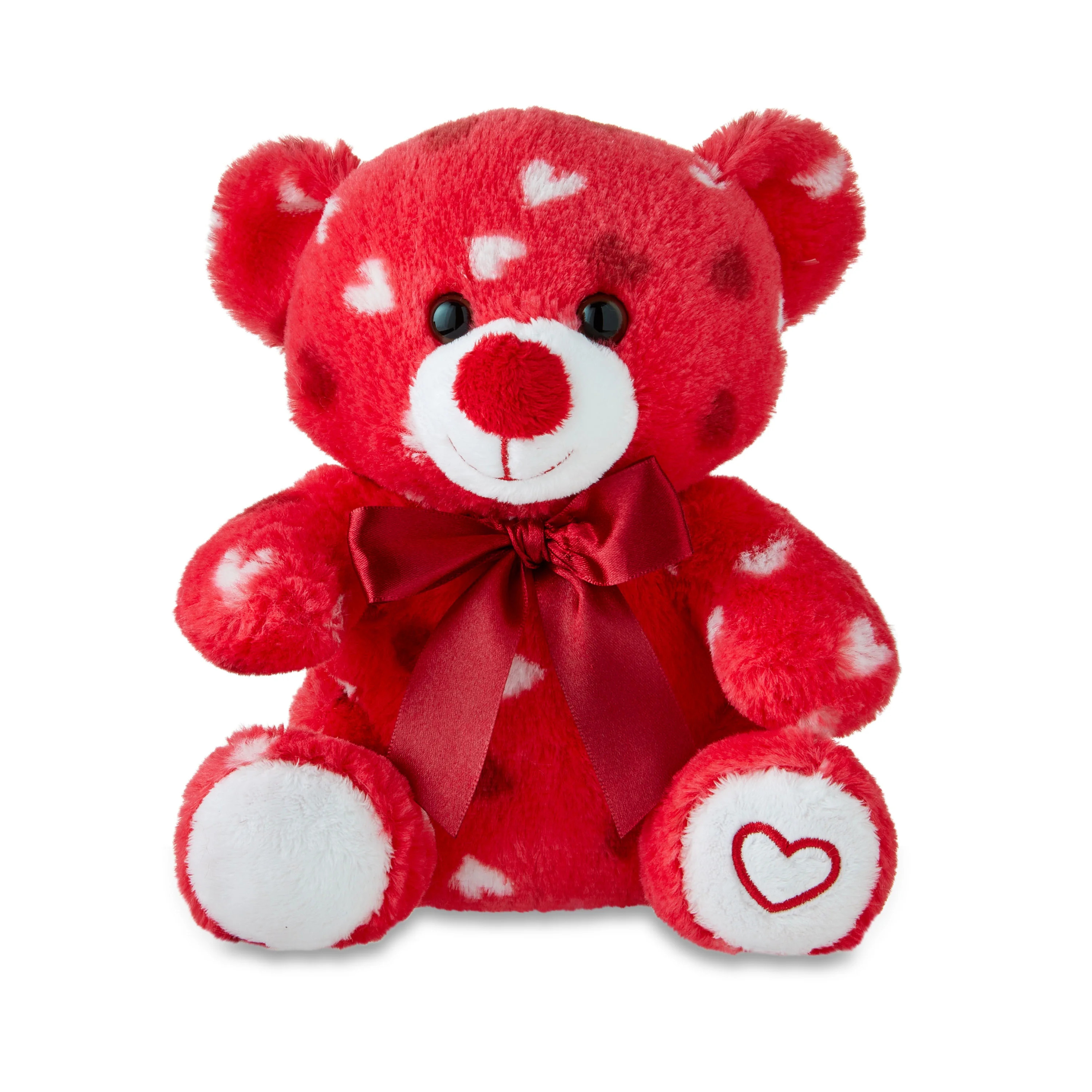 Valentine's Day Sitting Teddy Bear Plush, Red, by Way To Celebrate | Walmart (US)