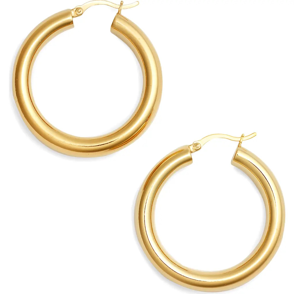 Argento Vivo Sterling Silver Hoop Earrings in Gold at Nordstrom | Nordstrom