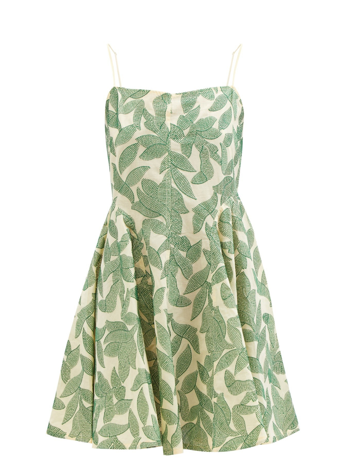 Alma leaf-embroidered cotton-voile dress | Three Graces London | Matches (US)