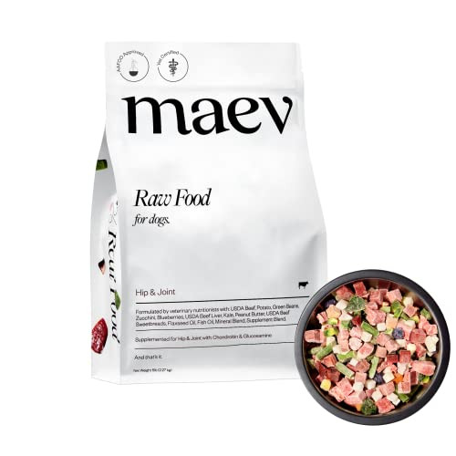 Maev Raw Dog Food, Better Than Freeze Dried Dog Food, Flash Frozen Dog Food with Lean Beef Protein, Vitamin-Rich Organ Meat in Every Serving, Hip and Joint Formulation, Adult Dogs, 10 Pounds | Amazon (US)