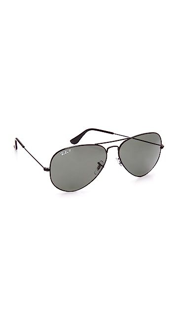 Oversized Polarized Aviator Sunglasses | Shopbop