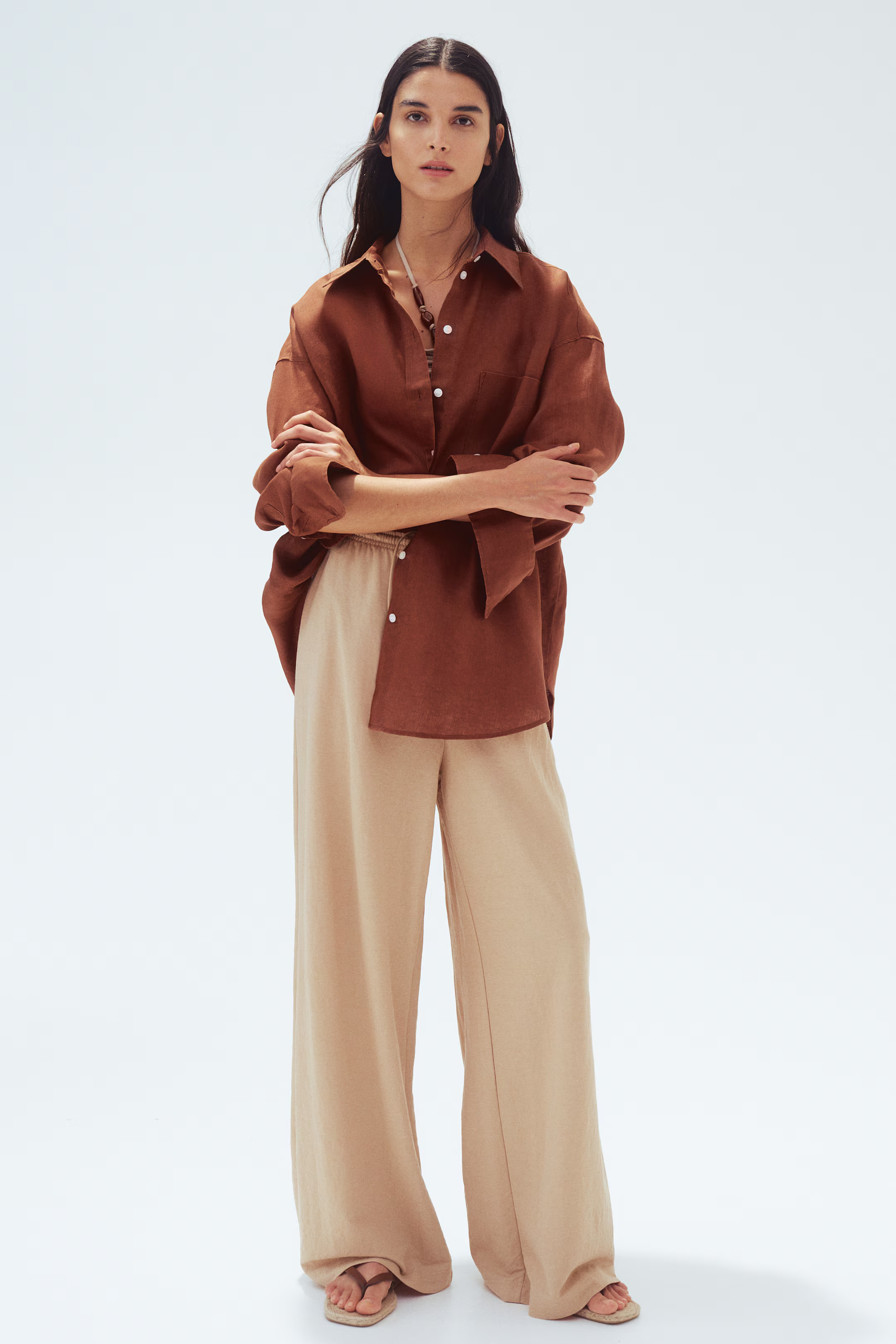 Oversized Linen Shirt | H&M (US + CA)