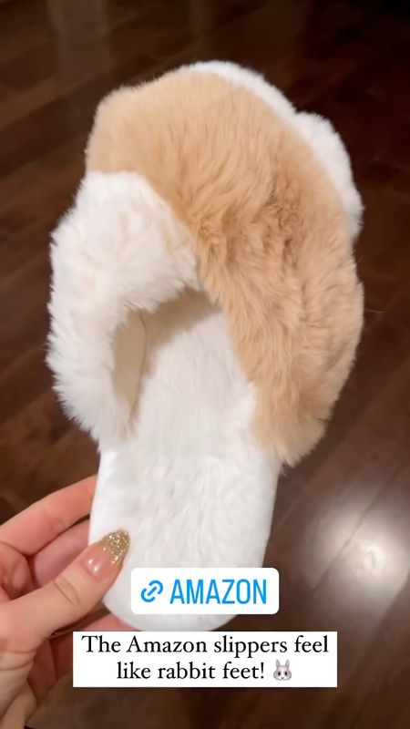 Amazon criss cross slippers -they feel like rabbit feet! 

#LTKunder50 #LTKGiftGuide