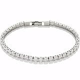 Amazon Essentials 14K Gold Plated or Sterling Silver Plated Cubic Zirconia Tennis Bracelet 7.5" | Amazon (US)