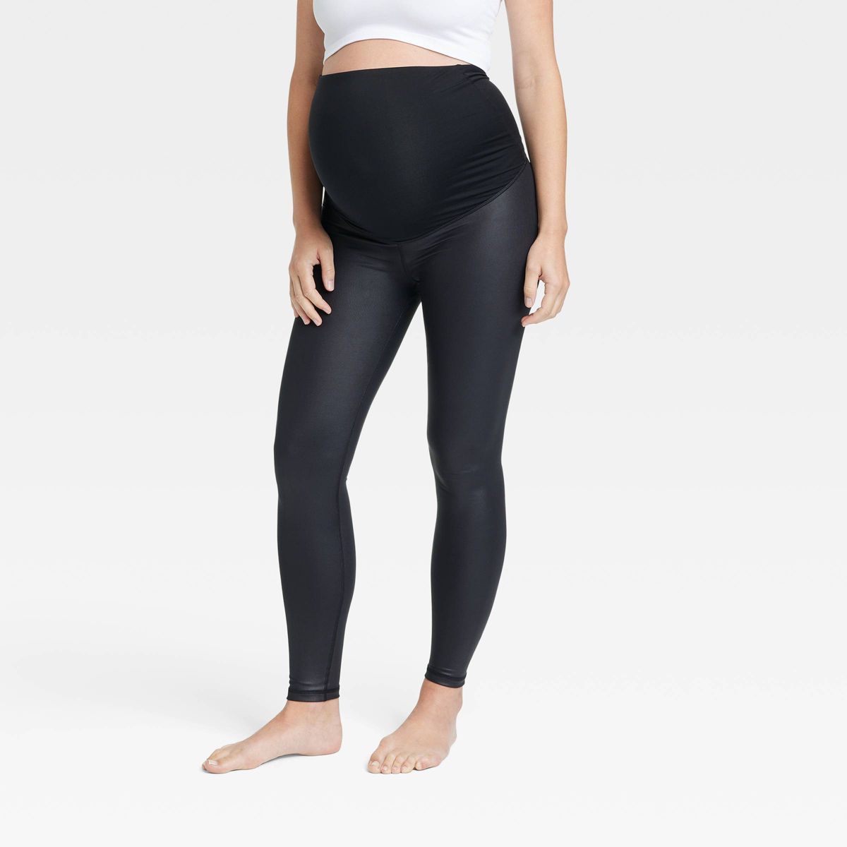 High Gloss Maternity Leggings - Isabel Maternity by Ingrid & Isabel™ Black L | Target